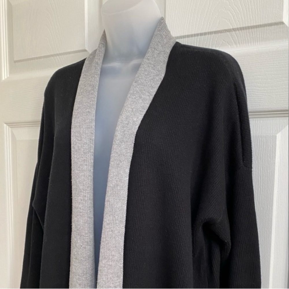 Eileen Fisher Sweater Cardigan Peruvian Cotton Blend Long Shawl Collar Small - Picture 6 of 16